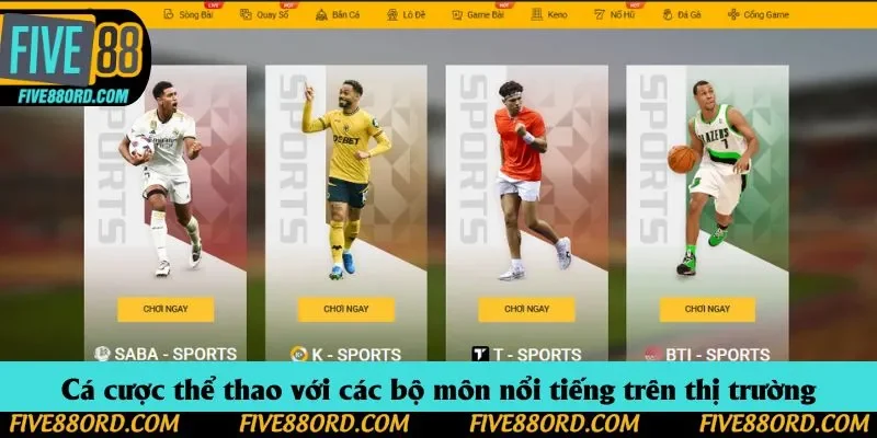 Cá cược thể thao với các bộ môn nổi tiếng trên thị trường